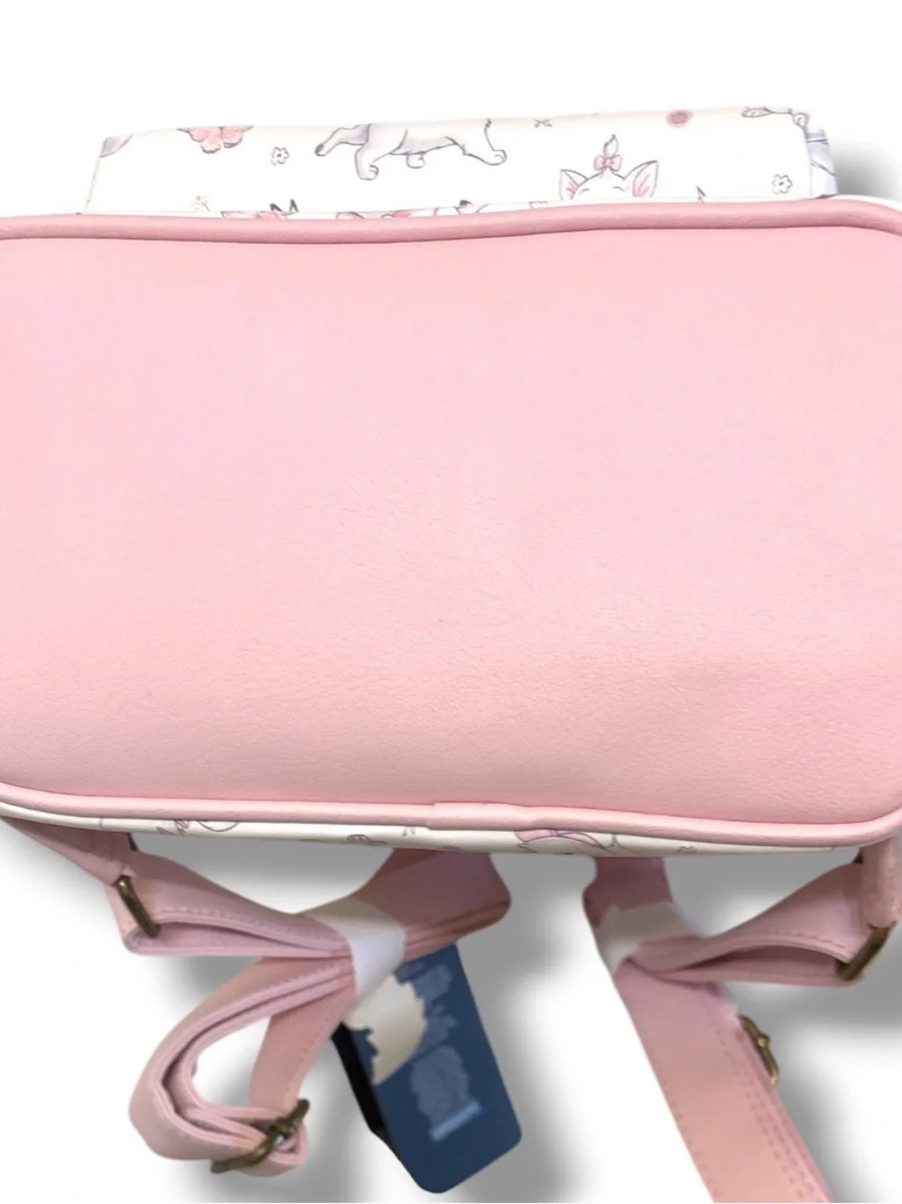 Loungefly Kids White & Pink Marie Pattern Mini Backpack